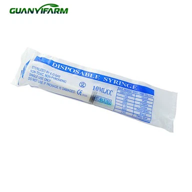 10 ملی لیٹر ڈسپوزایبل پلاسٹک ویٹرنری سرنج